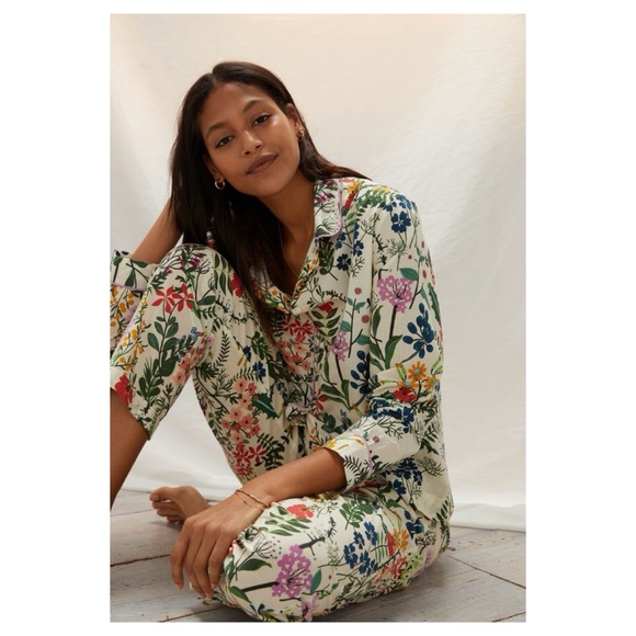 NWOT Anthropologie RO’s Garden Lounge Set in Floral Viola  Size XSmall - Picture 2 of 16